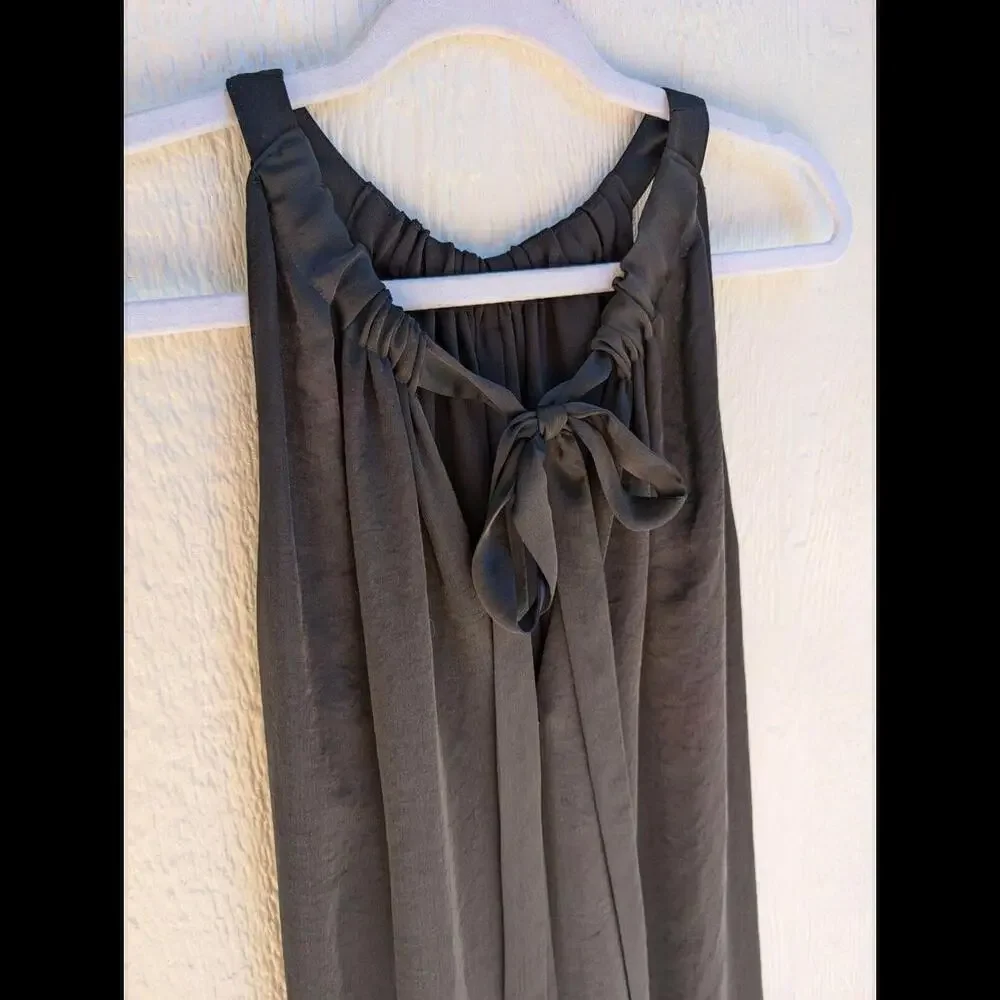 Lewit Black Halter Wide Leg Jumpsuit With Pockets Elegant Formal Size 8 - Picture 11 of 12